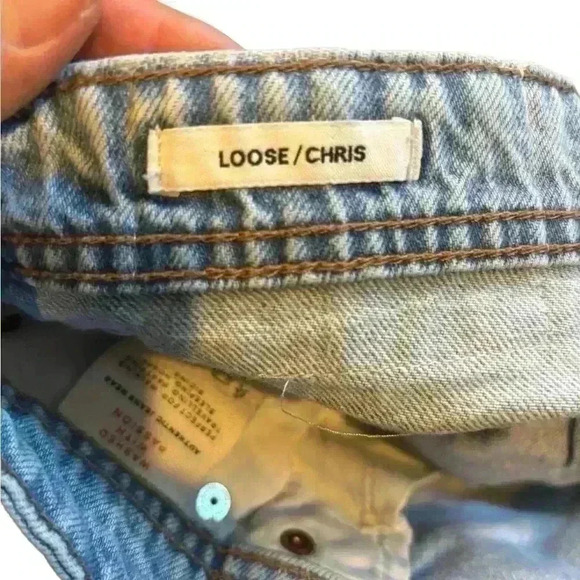 Jack & Jones Loose/Chris Men’s Jeans Button Fly  Size 33 Distressed Knees - Picture 8 of 9